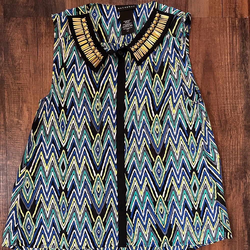 NWOT embellished women’s blouse